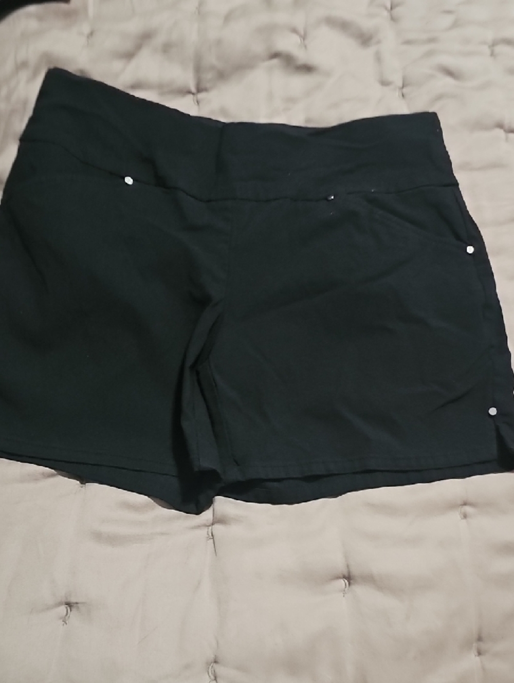 INC International Concepts Black High-Waist Casual Shorts